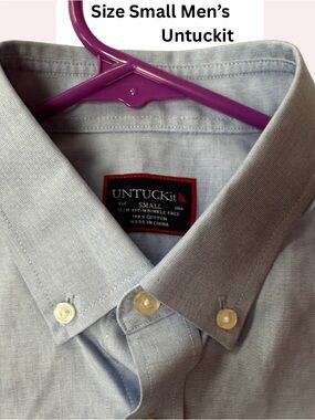 UNTUCKit Men's Light Blue Button-Down Dress Shirt